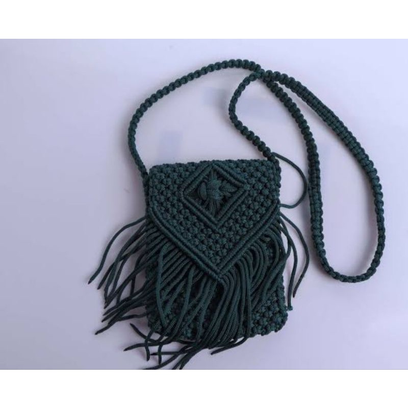 TAS RAJUT HP SELEMPANG/ TAS RAJUT TALI KUR