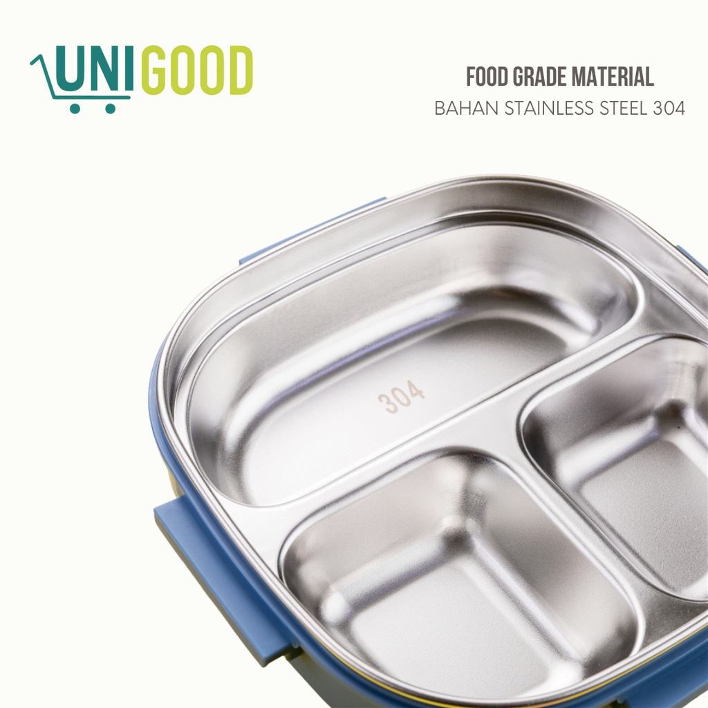UNIGOOD - Lunch Box Stainless Kotak Makan Bekal Anak Bento Set