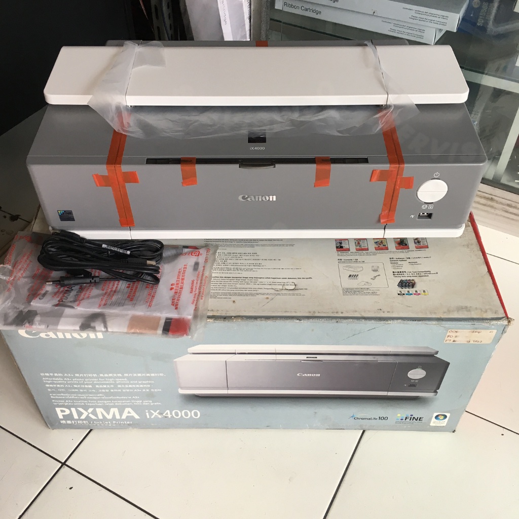 Printer A3 Canon IX4000 Kondisi Baru(Stok lama, head & cartridge baru)