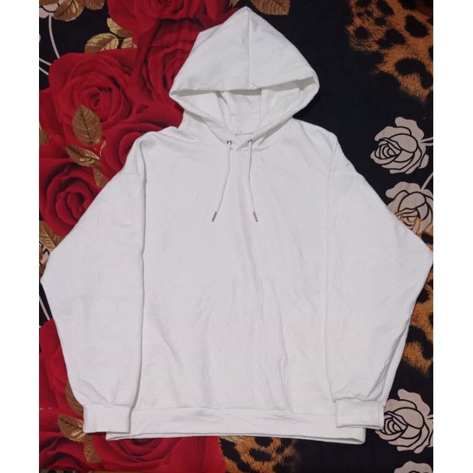 uniqlo hoodie original putih bersih
