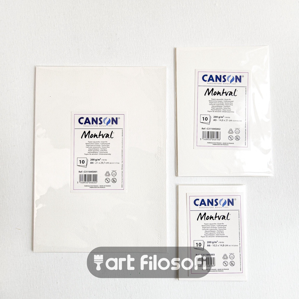 

Canson Montval Watercolor Paper 200GSM | Kertas Cat Air