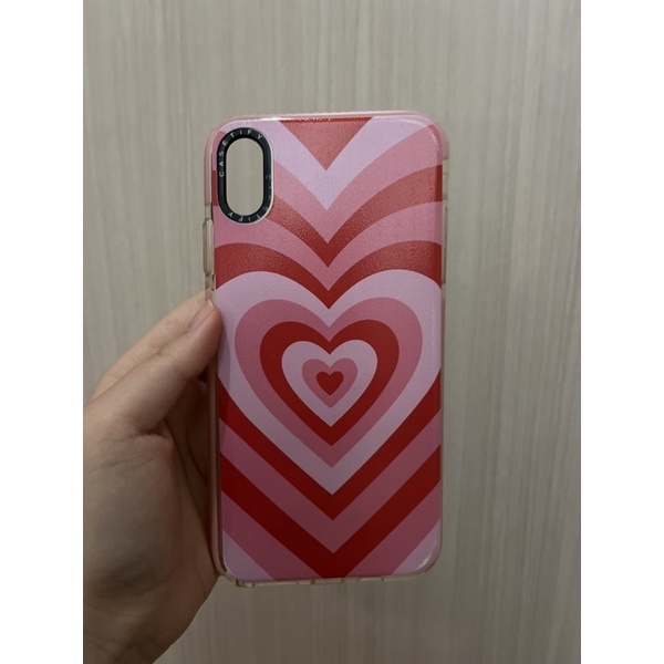 Pink hearts casetify case dupe iphone xs max preloved