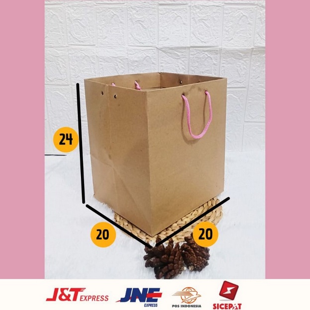 

PAPERBAG KANTONG KERTAS CRAFT COKLAT UK 20 X 20 X 24 PAPERBAG MURAH TAS KADO TAS KERTAS PAPER BAG