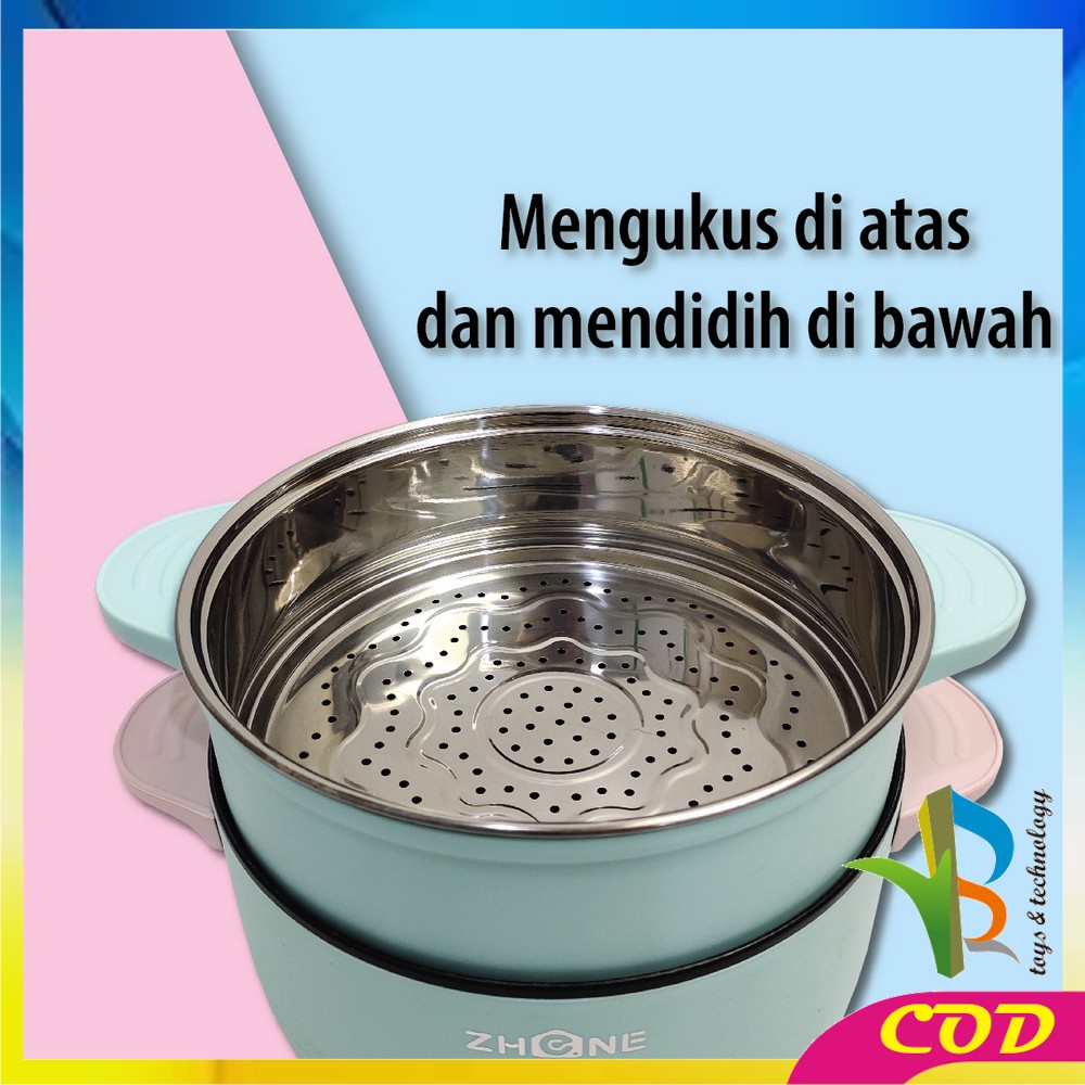 RB-C521 Panci Listrik Electric Kukusan Serbaguna Cooker Tingkat Multifungsi Lapisan Keramik Panci Anti Lengket