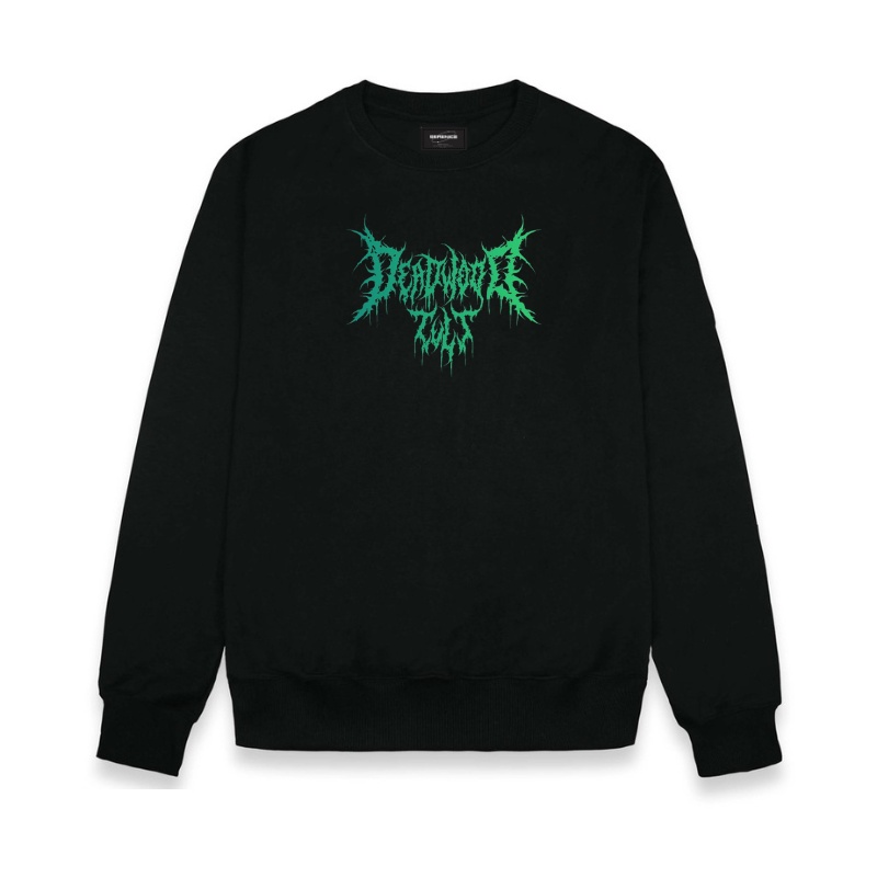 Crewneck Black Motif Metal Simpel Pria dan Wanita Premium Quality Sweater Crewneck Distro Pria Dan Wanita Crewneck Distro