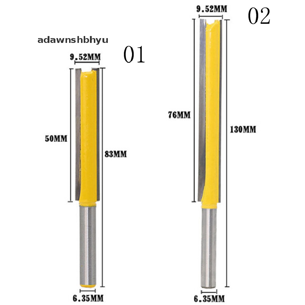 Adawnshbhyu 1pc Bit Router Lis Flush Extra Long - Alat Potong Shank 1/4&quot; 50 /76mm ID