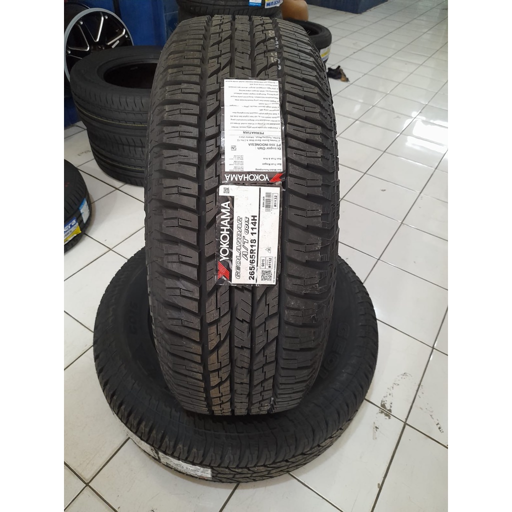 BAN MOBIL IMPORT BERKUALITAS MERK YOKOHAMA GEOLANDAR A/T  UKURAN 265 65 RING 18