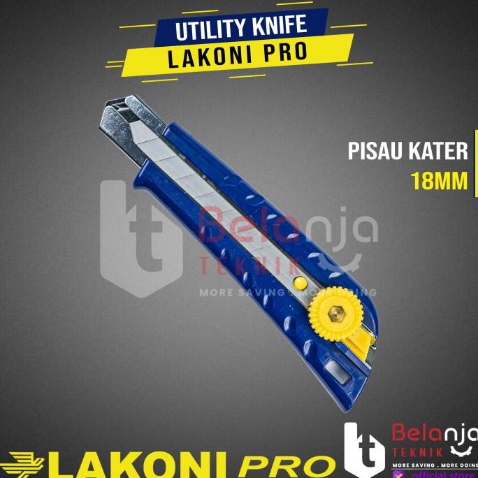 

LAKONI PRO Utility Knife With Locking 18MM Pisau Cutter Kater 18 MM belanjate77 Ayo Beli