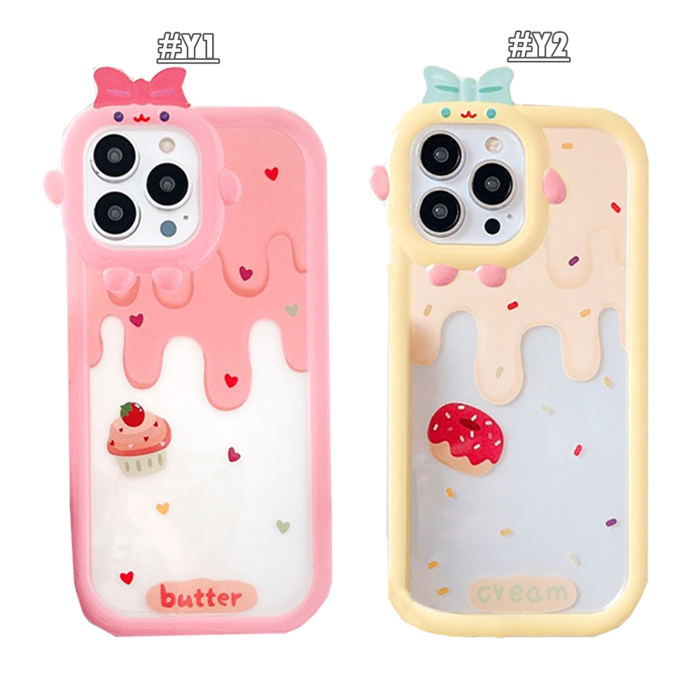 Realme 10 C55 C33 C35 C30 C31 C25Y C25 C25s 9i C21 C12 C11 C20 C21Y C17 C15 C3 5i 6i 7i 5s C2 Narzo 50A Prime Case Ice Cream Strawberry Cake Monster Lensa Donat Soft TPU Cover BY