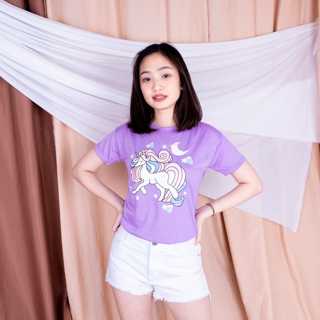 IL - SALE!!! LILAC TSHIRT | KAOS TUMBLR TEE BAJU UNGU PURPLE DISNEY BASIC BTS DAISY BUTTERFLY