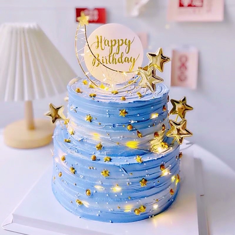 Topper Kue Tulisan Happy Birthday topper bulat tulisan Happy brithday