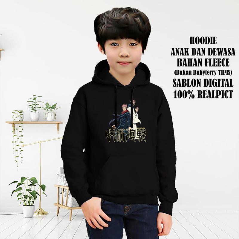 HOODIE ANAK SWEATER JUJUTSU KAISEN ITADORI YUJI UNTUK ANAK 2-10 TAHUN BISA COD KE252