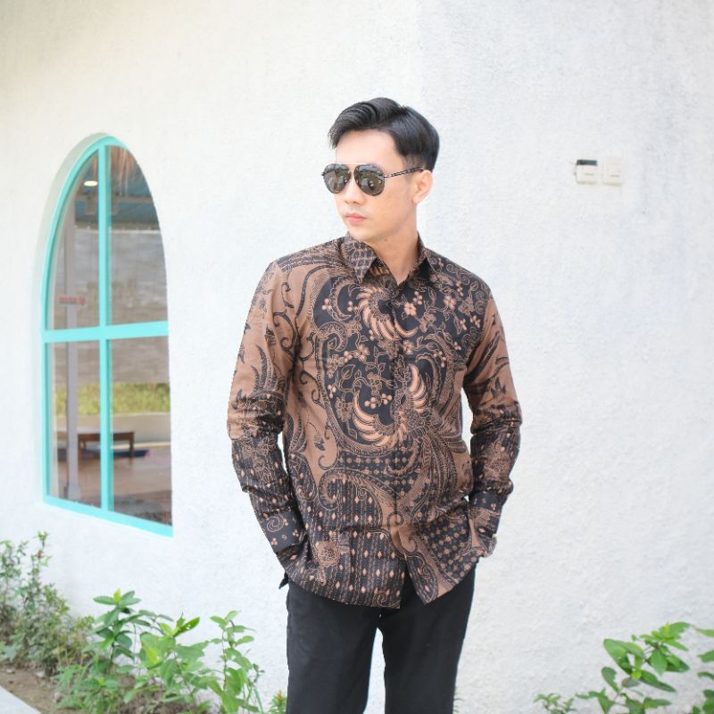 PRASTOWO kemeja batik pria lengan panjang terbaru ORIGINAL BY FLORIST