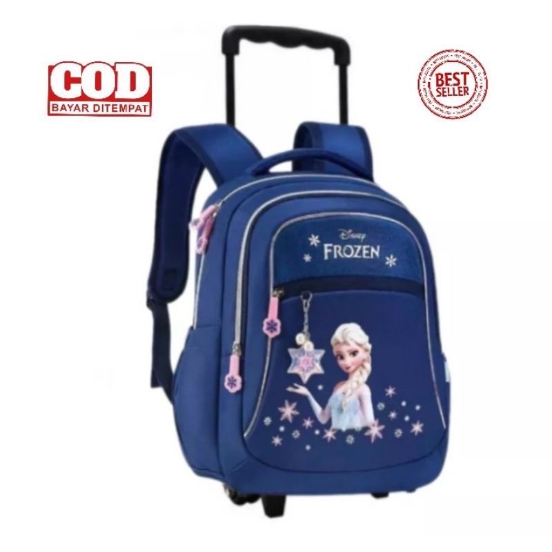 Tas Ransel Troli Anak Perempuan Motif Fr0zen Y1s Gratis Botol Minum Untuk Tk Dan Sd