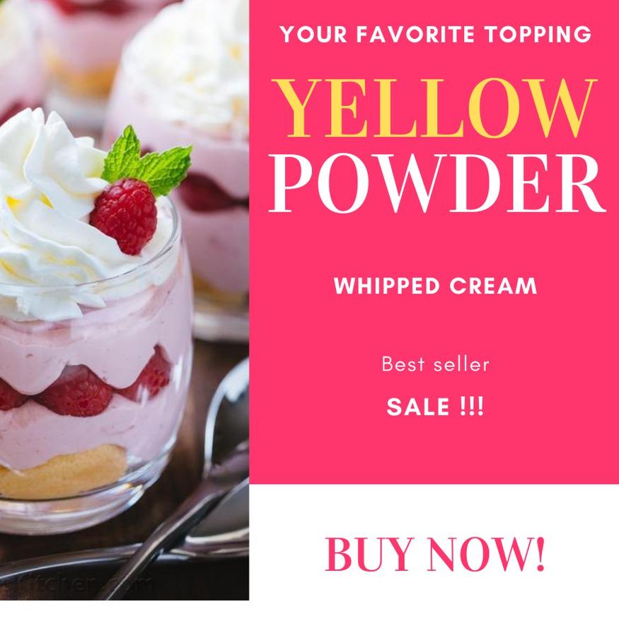 

BISA COD ✔️WHIPPED CREAM POWDER 1KG/TOPPING WHIPPED CREAM|SQ2