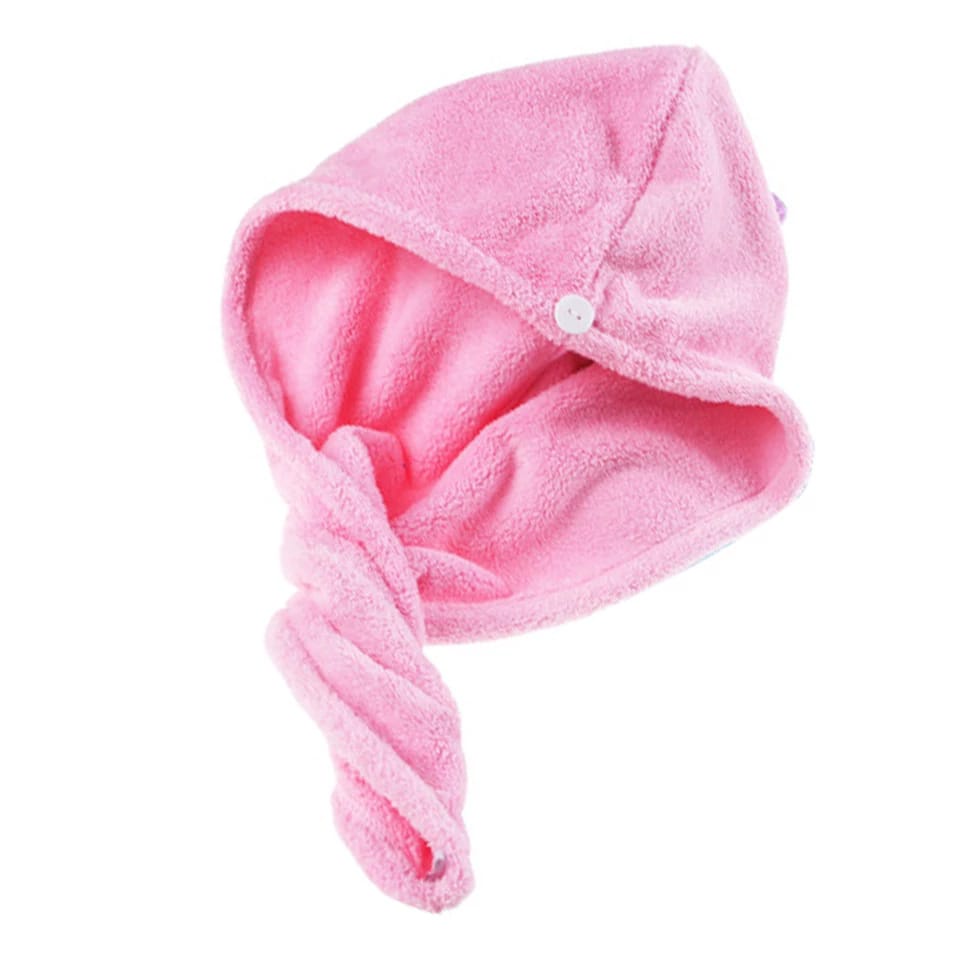 Handuk Kepala Keramas / Handuk Pengering Rambut Berkancing / Handuk Kepala Keramas Microfiber F910