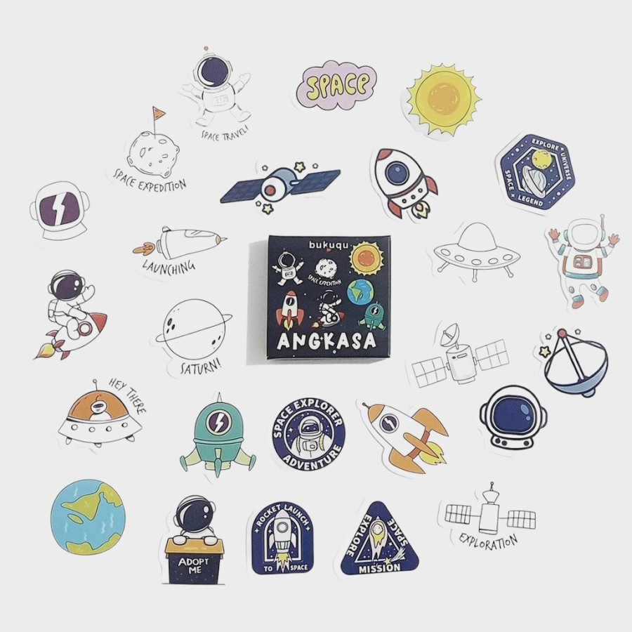 

Bukuqu Stiker Journal SJ001 Angkasa untuk Notebook, Planner, Bullet Journal