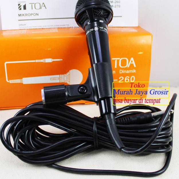 Terbaik Mik Toa ZM-260 Mic Mikropon Kable / Microphone Profesional / Mik Gratis Kabel Panjang