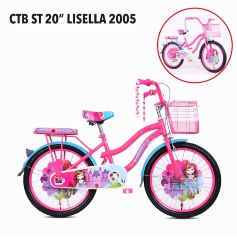 Sepeda Keranjang Mini Anak Perempuan LISELLA 2005 Ukuran 20 Inch