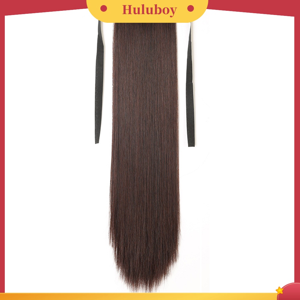 Wig Rambut Ekstensi Model Panjang Lurus Ukuran 45 / 55 / 65cm Untuk Wanita