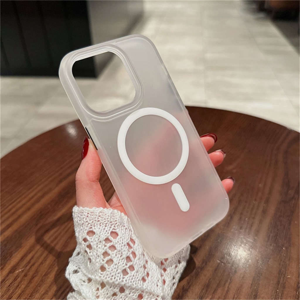 Luxury Magnetic Untuk iPhone 14 Pro Max Plus 13 Pro Max Ungu Casing iphone 13 14 plus Hard Case Magnetik Mewah Shockproof Warna case akrilik iphone