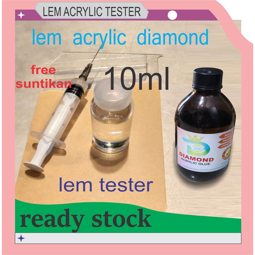 

LEM ACRYLIC DIAMOND SUPER TESTER 10ML (FREE SUNTIKAN) [PERFECTHOME]