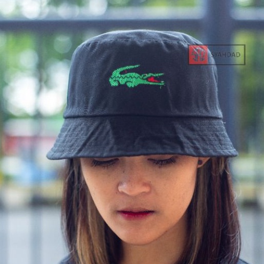 topi bucket hat pria wanita bordir buaya distro original - topi bucket - topi bucket wanita - topi bucket pria