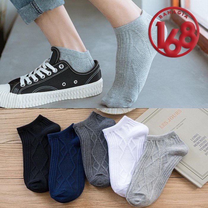 Kaos Kaki Embos Cool Tone Kaos Kaki Embosa Unisex Casual Sporty