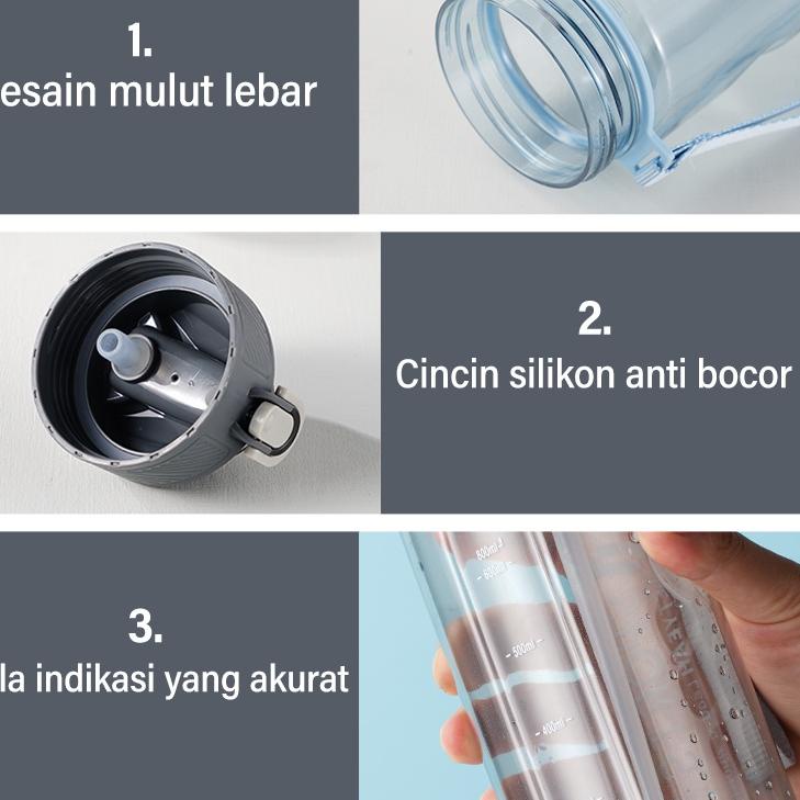 Fast Respon Anantagt Botol Minum Air Olahraga Portabel Anti Bocor Botol Air Praktis Tumbler 800ML