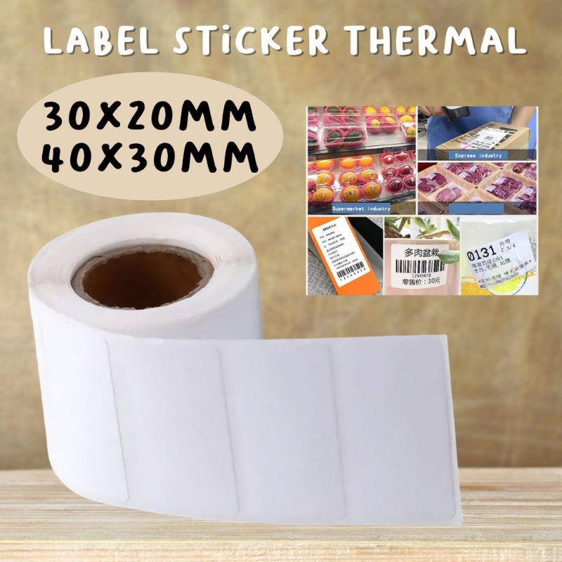 

Kertas Stiker Thermal Barcode 30x20mm & 40x30mm isi 800pcs