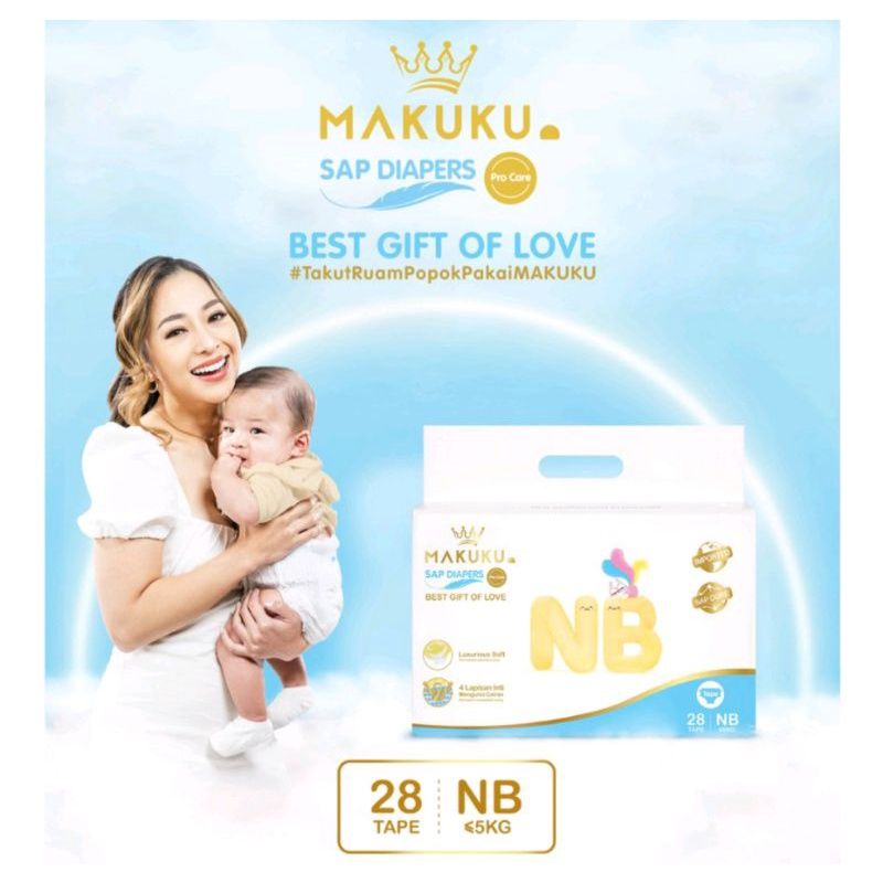 Makuku diaprers premium Pro Care NB28
