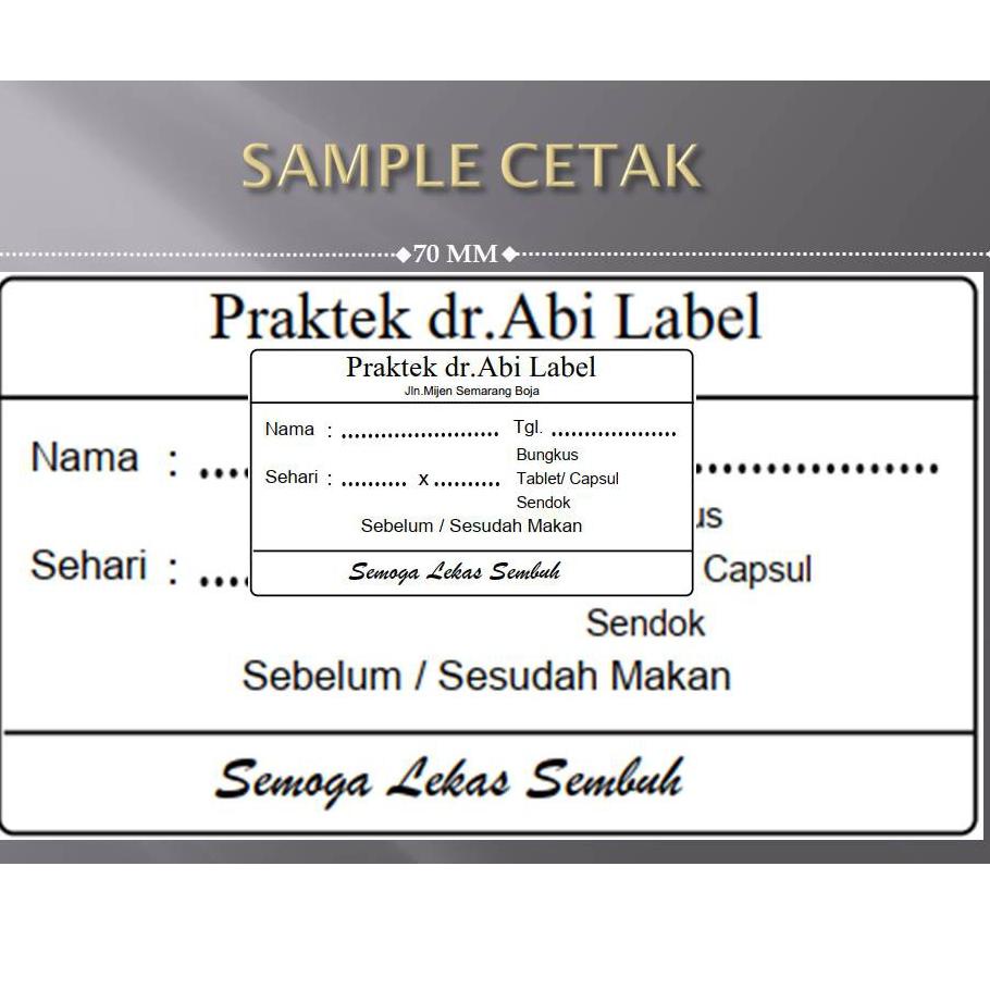 

<R-4.W✓> JASA Cetak Label Etiket Obat 70x40 - 70 x 40 Semarang pasti dikirim