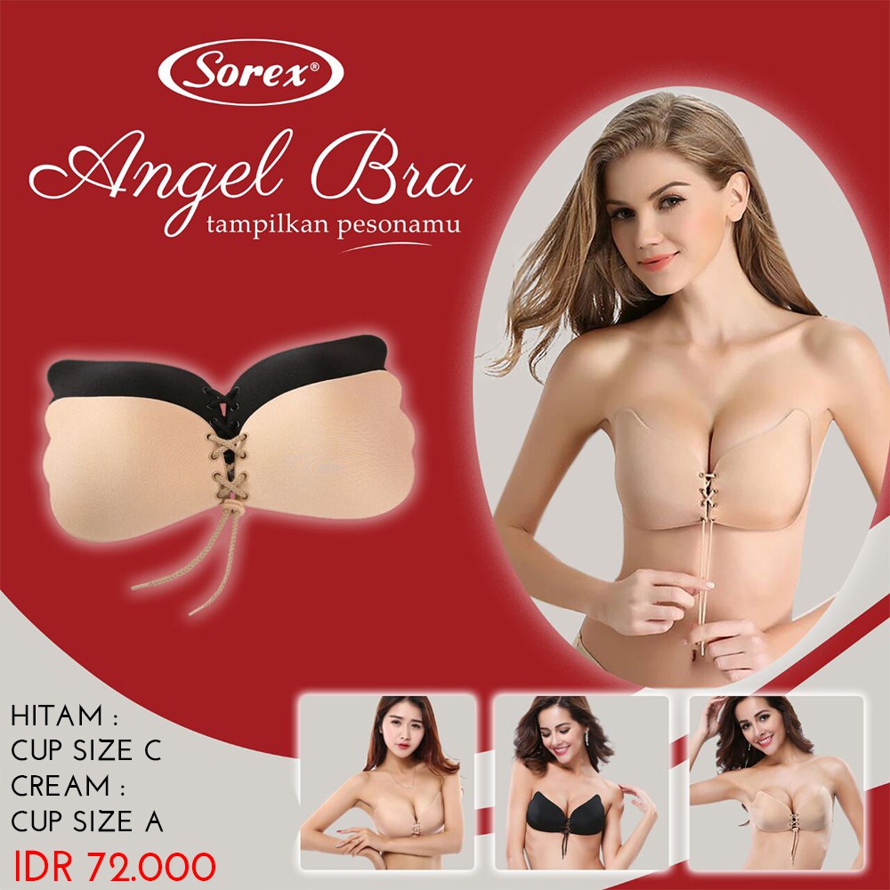 ANGEL BRA SOREX PUSH UP  02  - Angel Silicone Bra | Front Clip Bra Cup A - D Nipple Payudara BH Fashion Strapless Backless BraBra Silikon Angel Sorex 02 Tempel Tali Depan MD132Angel Bra Sorex Push Up Cup A-D/Bra Nempel Wings Push Up Sorex/ BH Tempel Sorex