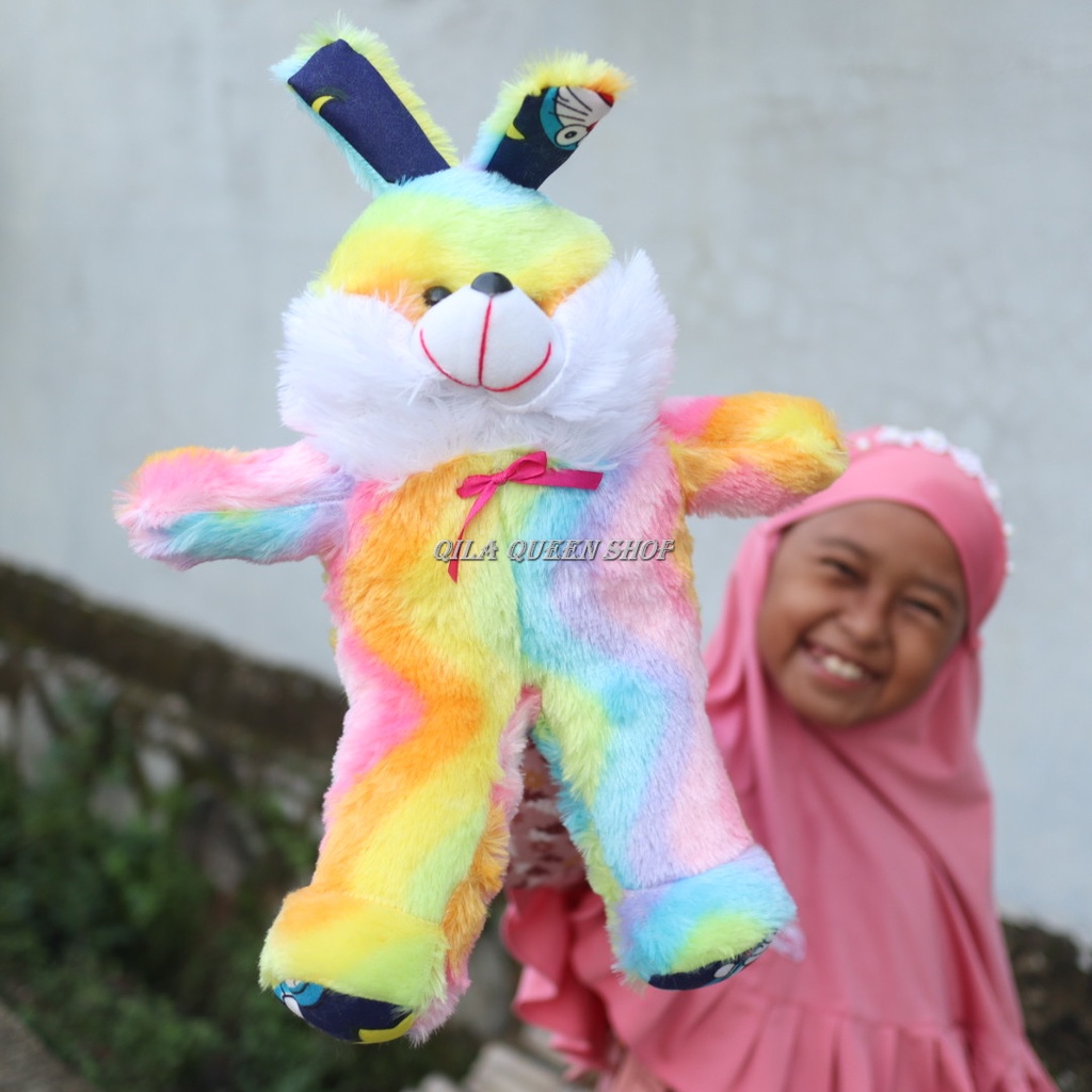 BONEKA KELINCI PELANGI S OB TERLARIS MURAH BISA COD