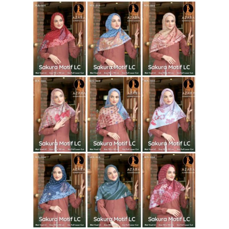 hijab Azahra motif random