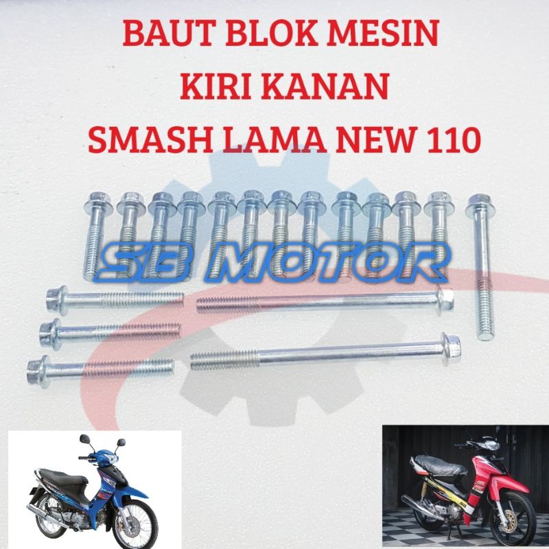 BAUT BLOK MESIN KOPLING MAGNET KIRI KANAN 1SET SMASH LAMA NEW 110 BEST QUALITY K8M6BEST QUALTY