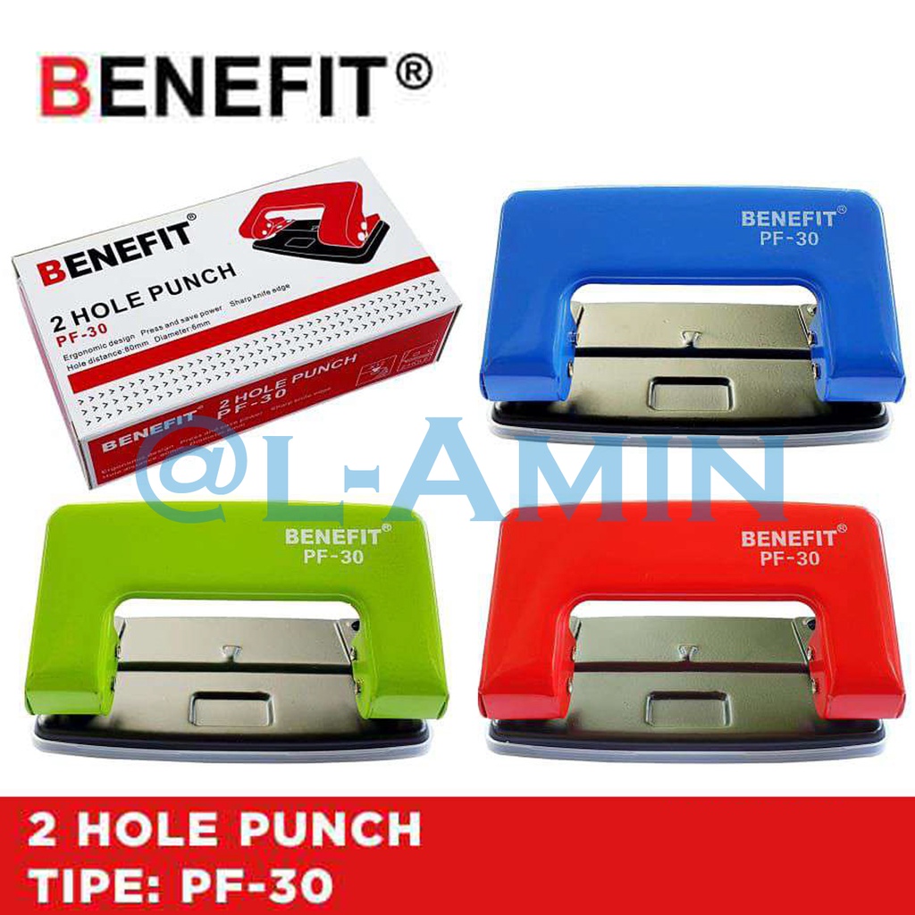 

Perfurator / Pembolong Kertas 2 Lubang "BENEFIT" Punch 2 Hole