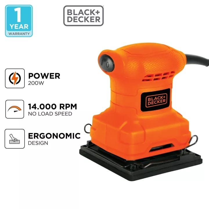 Black+Decker Electric Sander / Mesin Amplas Kayu BlackDecker BS200-B1