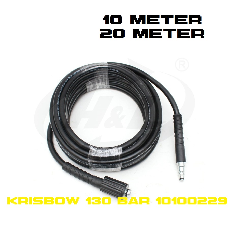 Selang Jet Cleaner Krisbow 130 Bar Seri 1100229 / Selang 10m / 20m