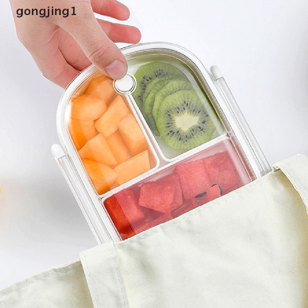 Ggg Bento Lunch Box Sekat Bisa Dilepas Kulkas Aman Microwave Penyimpanan Buah ID