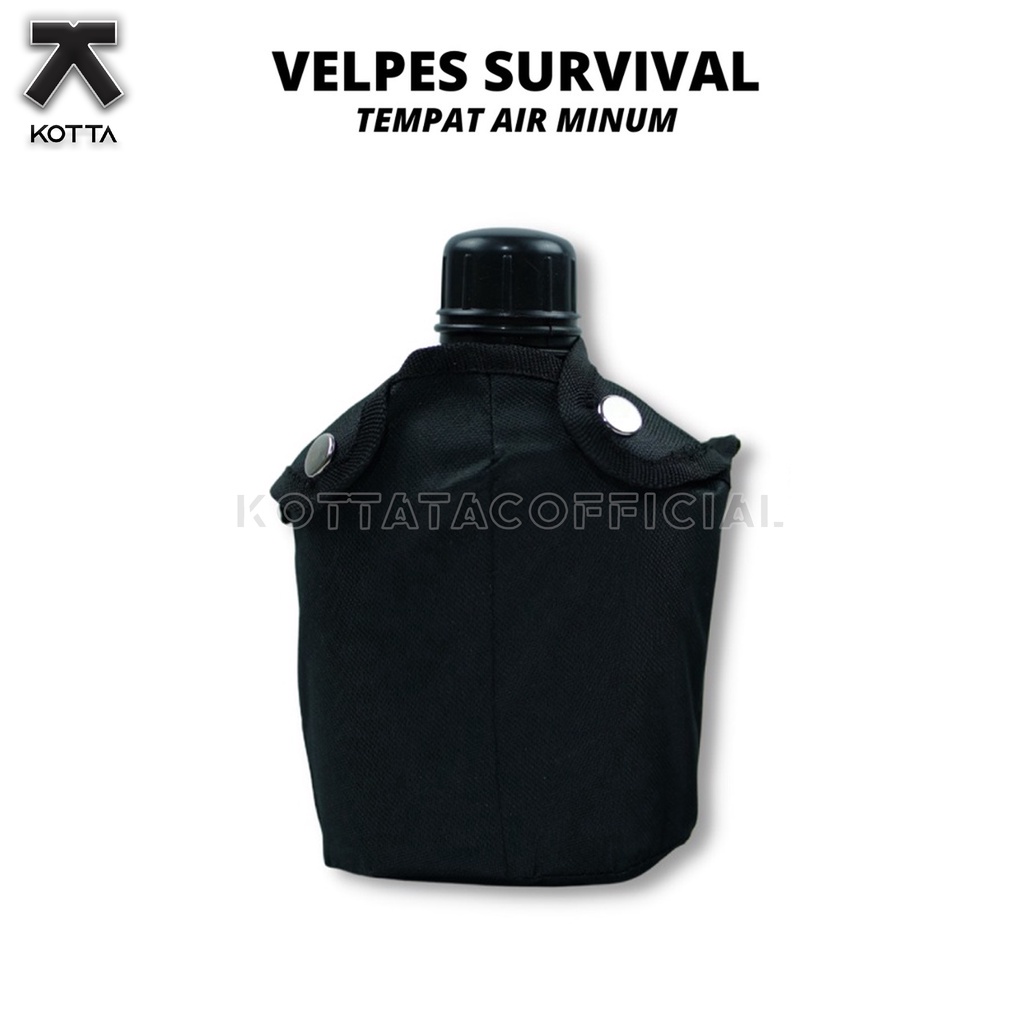 BOTOL MINUM TNI - BOTOL MINUM VEPLES TNI  PEPLES- PELPES VELVES - BOTOL MINUM SURVIVAL TNI