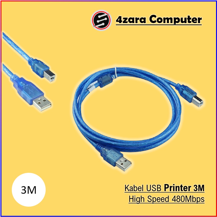 Kabel USB Printer 3Meter High Speed 480Mbps