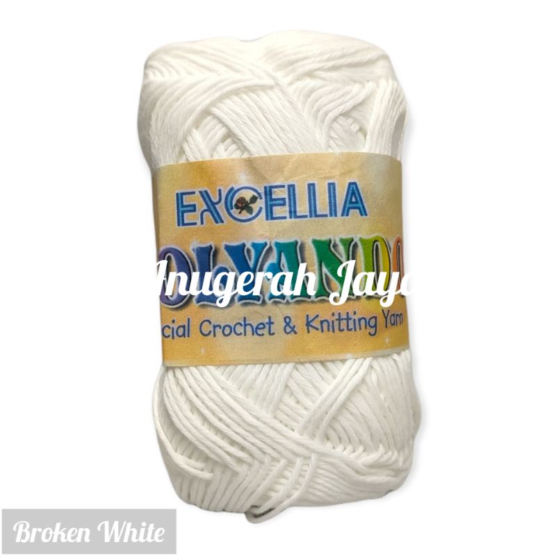 Benang Rajut Polyando Broken White
