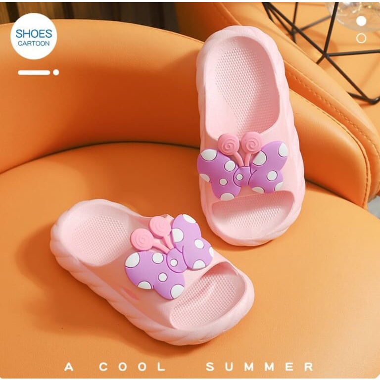 CUCI GUDANG GROSIRTAS LV0202 Sandal Anak Perempuan Butterfly / Sandal Slop Fashion Anak