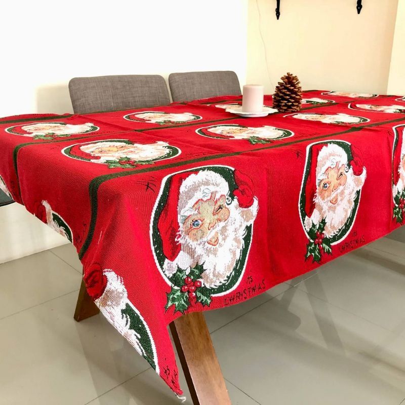 Tablecloth Taplak Meja Natal Import Premium Tebal / Table Runner Natal / Taplak Meja Natal / Taplak 