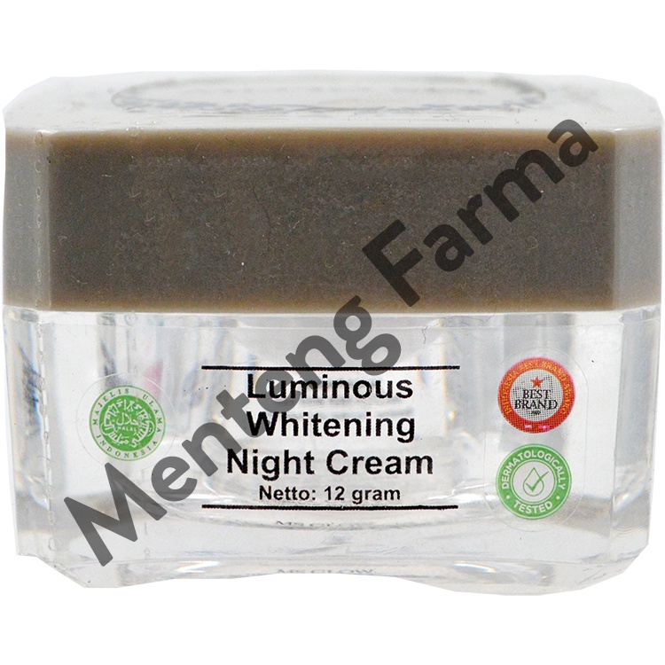 MS Glow Luminous Whitening Night Cream 12 Gr - Krim Malam Untuk Memudarkan Noda/Flek Wajah