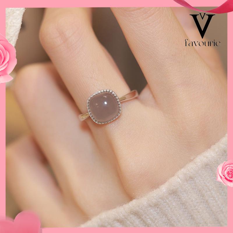CODCincin Giok Hetian Lapis Emas 18K Gaya Vintage Untuk Wanita Korea Fashion-FA