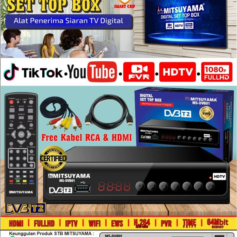 Set Top Box Mitsuyama Alat Penerima Siaran TV Digital