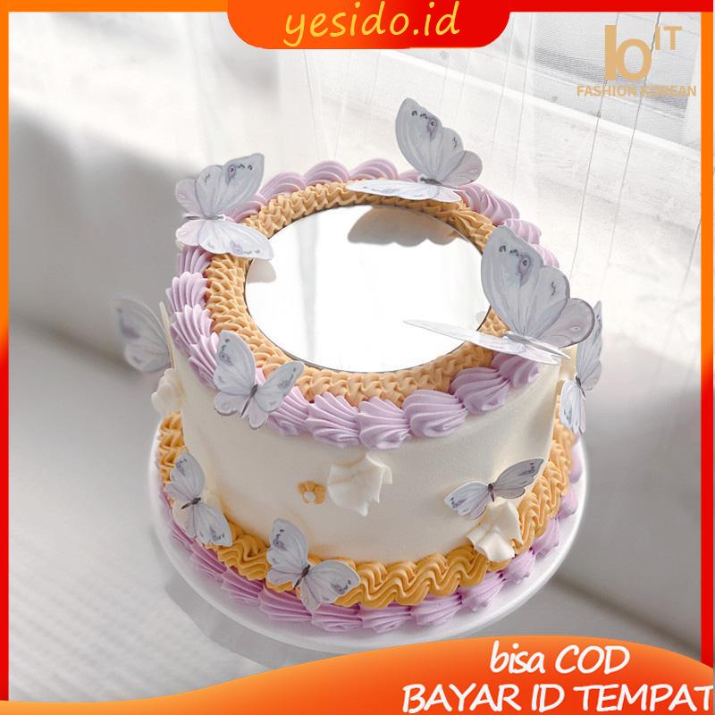 

[COD✨Ready stock]Cake Topper Hiasan Kue kupu Kupu Butterfly Pink Ungu Biru Ulang Tahun-YES