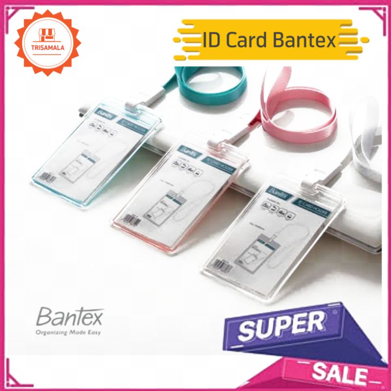 

Bantex Transparent ID Card Holder Lanyard Potrait 8868